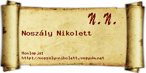 Noszály Nikolett névjegykártya
