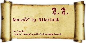 Noszály Nikolett névjegykártya