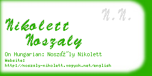 nikolett noszaly business card